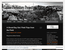Tablet Screenshot of galileeprehistoryproject.org